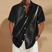 ieftine Model Geometric-Bărbați Geometric Gradiant Artă abstractă Cămașă Cămașă de vară Camașă cu nasturi Manșon scurt Moda Casual În aer liber Vacanță Zilnice Vară Primăvară Răsfrânt Imprimare 3D cămăși cu guler Un buzunar