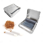 Недорогие Курительные принадлежности-Автоматическая коробка для скручивания сигарет, регулируемая, полуавтоматическая, металлическая, компактная, персонализированная коробка для скручивания табака, для стандартной бумаги