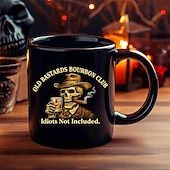 billiga Muggar och koppar-Old Bastards Bourbon Club-mugg, "Bourbon fixar nästan allt – idioter ingår inte" whiskymugg, vintage bourbonälskare-gåva