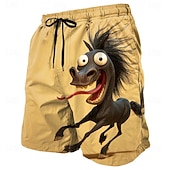 preiswerte Tiere &amp; Vögel-Herren Cartoon Zebra Esel Badehosen Badeshorts Boardshorts Mittlere Taille Lustig Hawaiianisch Strandurlaub Seitentaschen Netzfutter Elastischer Kordelzug in der Taille Designer Bekleidung