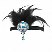 preiswerte Zubehör und mehr-Retro Vintage Goldene Zwanziger 1920er Flapper-Stirnband Der große Gatsby Flapper-Mädchen Kostüm Damen Halloween Karneval Maskerade Karneval Erwachsene Stirnband Ganzjahres