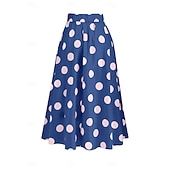 levne Jednodílné plavky-Ženské jednodílné plavky monokini sukně kontrola břicha vysoký pas štíhlé bez zad dovolená plážová móda puntíkované výstřih ve tvaru V bez rukávů