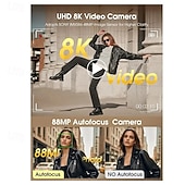 cheap Camera &amp; Photo-8K Mirrorless DSLR Camera with Optical Zoom Dual Front &amp; Rear Cameras Retro Design Beginner-Friendly HD Travel Vlogging Portable Photography Camera for Students Valentine's Day Gift