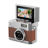 billiga Kamera, Fotografi &amp; Video-Ny tumstor flip-skärm mini kamera retro digital kamera mini med snodd 180 flip-skärm videoläge multi-stil skönhetsfilter Valentinsdagpresent