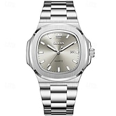 Недорогие Кварцевые часы-Новые бизнес-часы Olevs украшены светящимися элементами и календарем квадратный наутилус водонепроницаемые спортивные модные и повседневные кварцевые наручные часы