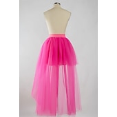 baratos Partes inferiores-Fantasia fantasia saia de tule Saia Tutu Retro Vintage Anos 80 Multi Camadas Assimétrico Inchado Adulto Mulheres Dia Das Bruxas Carnaval Festa Espetáculo Dança Balé Vestir-se