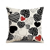 levne Hodte polštáře, vložky a kryty-povlak na polštář s motivem srdce na Valentýna, dekorativní polštář s potiskem lnu, polštář do čela postele do ložnice, slavnostní dekorační polštář na postel, pohovku, obývací pokoj