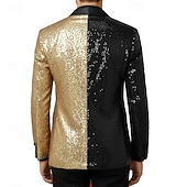 ieftine Topuri-Discotecă Amuzant Σακάκι Blazer Costum de petrecere de Crăciun Paiete Costume de fancy Bărbați Rochie Elegantă An Nou Petrecere și seară Petrecere cu tematică retro Adulți Geacă