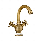 preiswerte Waschbeckenarmaturen-Waschbeckenarmatur - drehbar Chrom Außenmontage Einhebel Zwei LöcherBath Taps