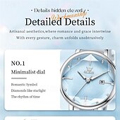 ieftine Ceasuri Quartz-Ceas de afaceri pentru femei decorat cu lumină strălucitoare care emană o luxos ușor suprafață de oglindă în formă de diamant cadou de Ziua Îndrăgostiților pentru femei ceas cu quartz casual