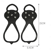 billige Håndverktøy-1 par 5-knotters stegjern for snø og is sklisikre skopigger sklisikre skotrekk klatreklosser stegjern sterkt grep