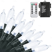 olcso Elemmel működő-Vízálló elemes fényfüzér mini lámpák 33ft 100 LED 8 funkciós időzítő távirányítóval benti hálószobához Valentin-nap új év Halloween esküvői parti hangulatú díszvilágítás