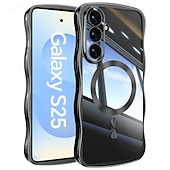 זול מארז סמסונג-טלפון מגן עבור סמסונג גלקסי S26 אולטרה פלוס S25 Ultra Plus S25 אדג' S24 Ultra Plus S23 Ultra Plus S24 FE S23 FE כיסוי אחורי מגנטי תמיכה בטעינה אלחוטית עמיד בזעזועים רטרו צפוי