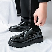 preiswerte Brogue-Schuhe-Goldene Brogue-Schnürschuhe für Herren – Premium-Qualität mit markanter Sohle, perfekt für formelle Anlässe, Partys und stilvolle Freizeitkleidung