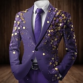 economico Blazer Stampati da Uomo-Carnevale Per uomo Grafico Giacca blazer Cappotto Di tendenza Confortevole Traspirante Artistico Casual Abbigliamento da sera Festival Stampa 3D Bottoni Multi-tasche Tutte le stagioni Dentellato