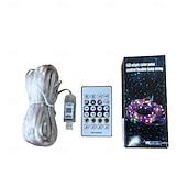 abordables Guirlandes lumineuses USB-Guirlande lumineuse colorée Bluetooth App étanche en fil de cuir effet coloré de course de chevaux guirlande féerique lumières décoratives d'ambiance pour arbres mariage festival fête du Nouvel An