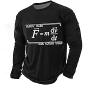  Herren Lustiger Slang T Shirt Langarm T-Shirt 3D-Druck Rundhalsausschnitt Hemd Mode Täglich Basic Lässig Täglich Straße Blau Wasserblau Schwarz Sommer Frühling Bekleidung S M L XL XXL XXXL