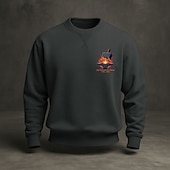 billiga 3D-tröjor för män-Amerikas 250-årsjubileum Herr Tröja Rund hals Blå Ljusblå Svart Gul Grön Vinter Vår &amp; Höst Designer S M L XL 2XL 3XL