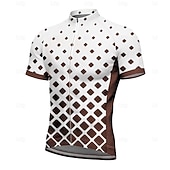 preiswerte Radtrikot Herren-Herren Radtrikot Grafik Geometrisch Farbverlauf Kurzarm Fahhrad T-Shirt Oberteil mit 3 Gesäßtaschen UV-beständig Schnelltrocknend Frontreißverschluss Reflektierende Streifen Sport Schwarz Marinenblau