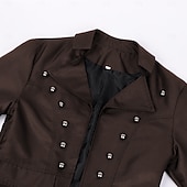 cheap Outerwear-Retro Vintage Punk &amp; Gothic Medieval Coat Tuxedo Tailcoat Long Sleeves Ebenezer Scrooge Vampire Knight Ritter Fancy Dress Men's Steampunk Halloween Performance LARP Ren Faire Adults Coat