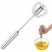 お買い得  たまご調理用品-ステンレススチール製の卵泡立て器、手動回転式泡立て器、多目的ミルク泡立て器、手動ミキサー、攪拌機、混ぜる、泡立てる、叩く &amp;かき混ぜる（33cm/13インチ）