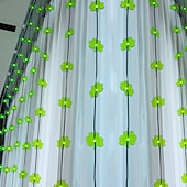 billige USB-drevet-Irsk kløverlignende gardinlyslenke til St. Patricks dag, 3 m bredde, grønt lys, USB-drevet, 8 funksjoner med fjernkontroll, innendørs soverom, stue, balkong, festdekorasjon