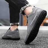 economico Scarpe Casual Slip-On-scarpe slip-on beige da uomo con tomaia morbida: comode scarpe da tutti i giorni per un abbigliamento casual e un comfort che dura tutto il giorno