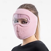 abordables chauffage et refroidissement-Masque d'hiver chaud en polaire, coupe-vent, unisexe, avec protection des oreilles et visière intégrale, cagoule coupe-vent pour la moto et le ski