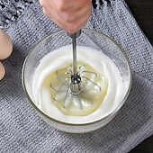 お買い得  たまご調理用品-ステンレススチール製の卵泡立て器、手動回転式泡立て器、多目的ミルク泡立て器、手動ミキサー、攪拌機、混ぜる、泡立てる、叩く &amp;かき混ぜる（33cm/13インチ）