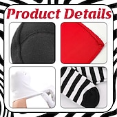 baratos Trajes Femininos-Mais Acessórios Fantasia fantasia Mímico Palhaço Mímico circo Traje Cosplay Listrado Adulto Mulheres Dia Das Bruxas Carnaval Festa Espetáculo Vestir-se