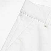 Χαμηλού Κόστους Φωτοβολίδα-Ανδρικά Παντελόνια Παντελόνι επίσημο Κοτλέ παντελόνι Πάτος καμπάνας Φουντωμένο παντελόνι Τσέπη Σκέτο Άνεση Πλήρες μήκος Καθημερινά Επιχείρηση Αργίες Διακοπές Μοντέρνα Λευκό Καφέ Μικροελαστικό