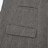  Men's Tweed Herringbone Blazer – Vintage Slim Fit Sport Coat, Single Breasted 2 Button Jacket, Business Casual, Fall Winter, Available in Brown, Blue, Grey