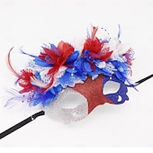  Karneval 2026 250-årsjubileum i USA Karnevalskostyme Venetiansk maske Cosplay Voksne Dame Karneval Halvhjorteårsjubileum Mardi Gras Karneval Kle deg opp