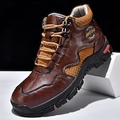 tanie Buty trekingowe-Męskie buty trekkingowe na co dzień – wytrzymałe, sznurowane, wygodne i oddychające, idealne na przygody na świeżym powietrzu, wędrówki i do noszenia na co dzień