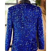 cheap Ring Bearer Suits &amp; Outfits-Ring Bearer Suit Boys' Kids Suit Blazer &amp; Vest &amp; Pants &amp; Shirt &amp; Tie Boy's Formal Suit Casual Outdoor Party Fashion Cool Basic Solid Color Sequins Pocket Buttons Royal Blue Polyester