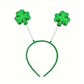  6 diademas para el Día de San Patricio, mini sombreros verdes con plumas para festivales irlandeses. &Lentejuelas, accesorios de fiesta de trébol para mujeres y niños, disfraz del Día de San Patricio