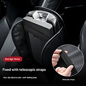 abordables Colgantes y ornamentos para coche-Cojín para caja de reposabrazos de automóvil, bolsa de almacenamiento de doble bolsillo multifuncional, funda de almohadilla de elevación de esponja para caja de reposabrazos central de automóvil.