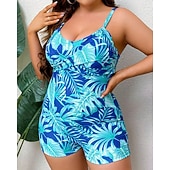 Χαμηλού Κόστους Rash Guards One Pieces-Γυναικεία Μαγιό Ολόσωμα κομμάτια Μαγιό Plus Size Τροπικό Πολύ Ελαφρύ (UL) Προστασία UV Ελαστικό Αμάνικο Μαγιό Σέρφινγκ Ψαροντούφεκο Καλοκαίρι