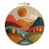 Недорогие Снижено до $30-Схема для вышивки ручной работы «Восход солнца в горах»