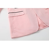  رجالي بليزر + بنطلون رسمي سترة الدعاوى عمل حفلة كوكتيل حفلة الزفاف 2 قطعتين موضة كاجوال الربيع الخريف بوليستر ألوان متناوبة جيب Buttons مريح صدر فردي سترة رياضية رمادي داكن أسود أبيض أحمر غامق