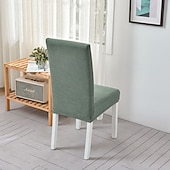 cheap Armchair Cover &amp; Armless Chair Cover-Water Resistant Polar Fleece Stretch Dining Chair Cover Soft Seat Slipcover for Home Kitchen Gift for Family(Not 100% Waterproof)