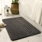 preiswerte Badezimmermatte-Dicke, hochflorige Eingangsmatte, saugfähig und rutschfest, Türvorleger, Badezimmer-Willkommensmatte, Teppich