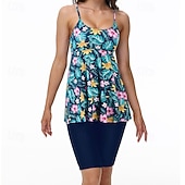 levne Surfovací tankiny a bikiny-Dámské Plavky 2 ks Tropický vzhled Ultra lehký (UL) Elastický Bez rukávů Plavky Surfování Šnorchlování Léto