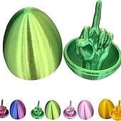 levne velikonoční-Velikonoční vajíčko s prostředníčkem, 3D tisk dárků pro dospělé, vícebarevné a jedinečné designy, ideální pro velikonoční košík a velikonoční dárky pro dospělé.