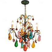 billige Stearinlysdesign-4-Light 6-Light 58 cm Hengende lanternedesign Anheng Lys Metall Glass Malte overflater Moderne 110-120V 220-240V