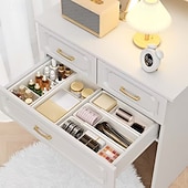 abordables Almacenamiento y organización-Organizadores de cajones de almacenamiento expandibles, paquete de 2, escritorio ajustable &amp;Organizador de cajones para el hogar, almacenamiento de cajones para la oficina, armario, maquillaje