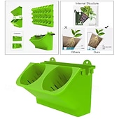 levne pribor za njegu biljaka-4 ks nástěnných květináčů, vertikálních květináčů, květináčů do sáčků na rostliny, zahradních květináčů, nádob na květiny, zeleninu, bylinky, vnitřní a venkovní zahradní dekorace