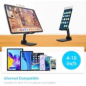 ieftine Depozitare  &amp; Organizare-Suport telefon pliabil cu 3 bucăți, suport telefon desktop, unghi și înălțime reglabile, compatibil cu toate telefoanele de 4-10 inci, ideal pentru birou și utilizare pe tabletă