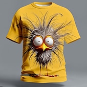  Per uomo Uccello Scontroso Maglietta Manica Corta maglietta Stampa 3D Girocollo Camicia Esagerato Designer Feste Ferie Blu Nero Giallo Estate Primavera Abbigliamento S M L XL XXL XXXL