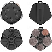 levne Úložiště a organizování-přenosná úložná schránka na mince, kompaktní organizér na mince, odolný cestovní držák na mince, stohovatelná nádoba pro snadné třídění a ukládání mincí